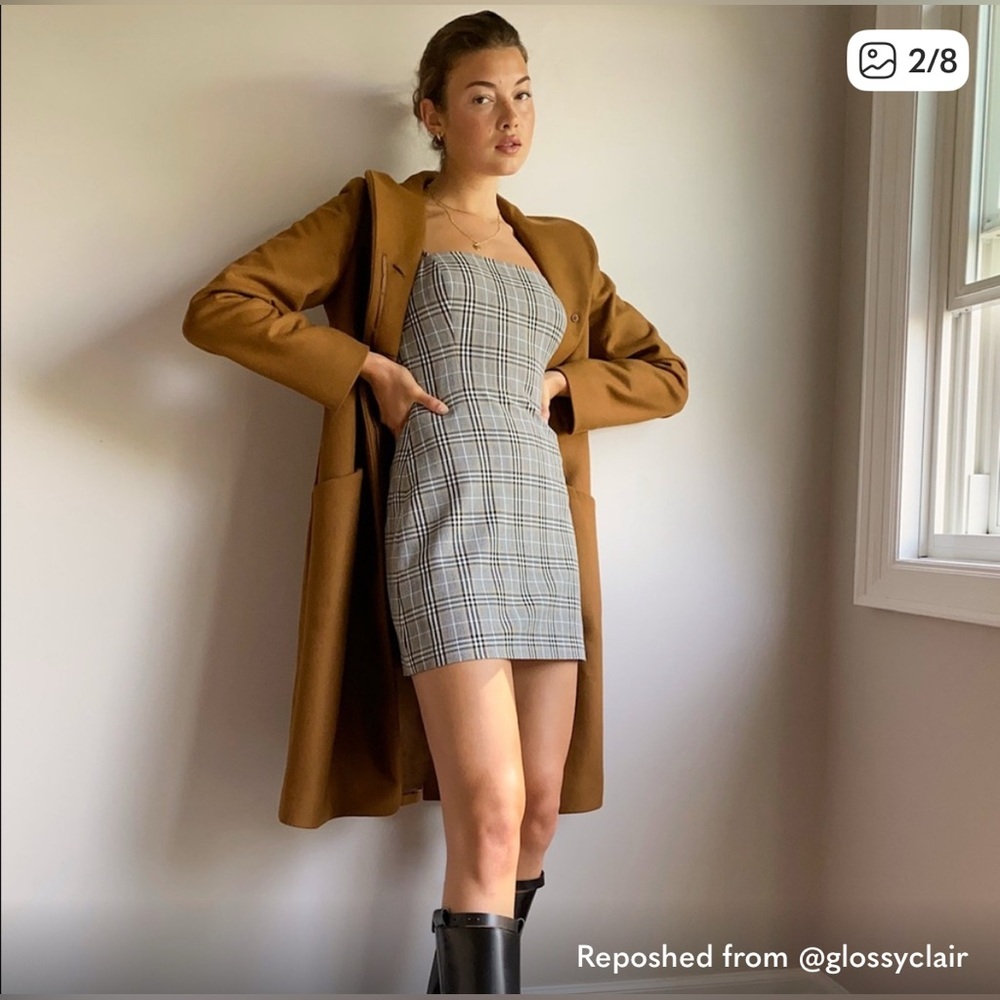 Aritzia Wilfred New Classic Plaid Mini Dress SIZE 10